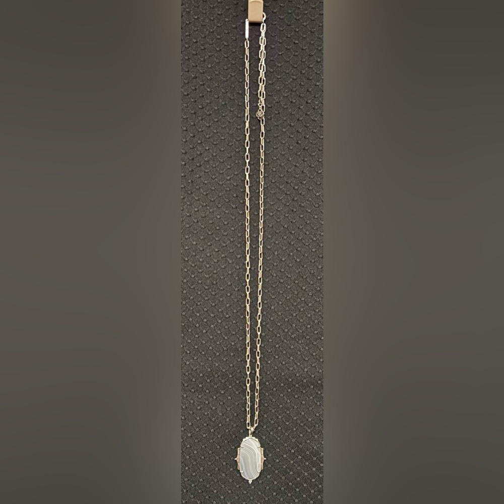 Baroque Ella Vintage Silver Long Pendant Necklace